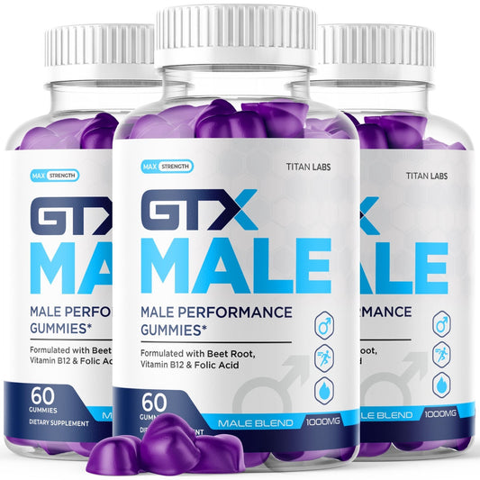 (3 Pack) GTX Male ACV Gummys Male Health Support Supplement Gtxmale 180 Gummies