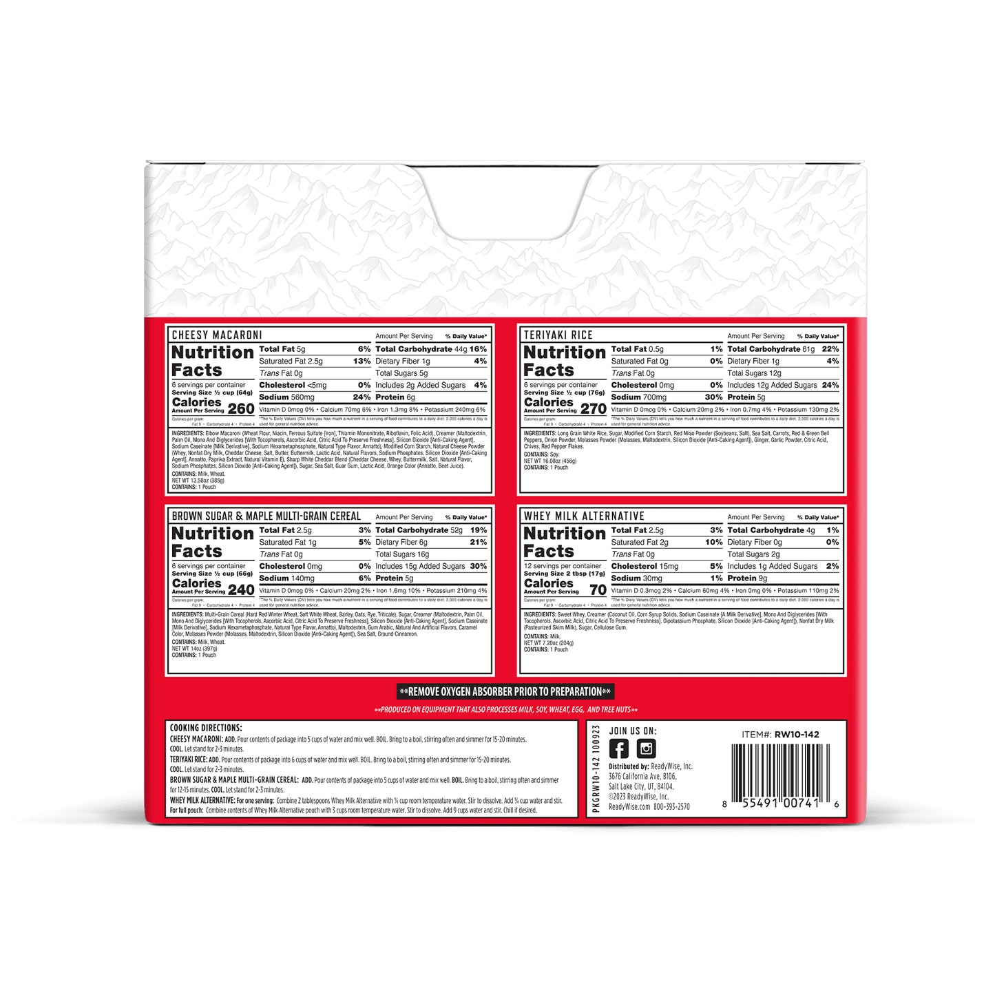 Emergency Food Supply 72 Hours, 30 Servings, 25-Year Shelf Life