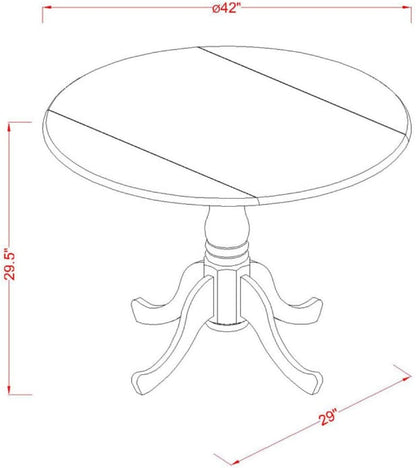 3 PC Small Kitchen Table Set-Kitchen Table and 2 Kitchen Chairs.