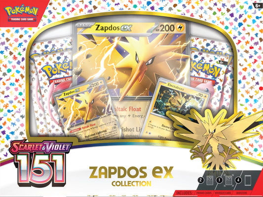 Pokemon Trading Card Games Scarlet & Violet 3.5 151 Collection Zapdos Ex - 4 Pokemon Tgc Scarlet & Violet—151 Booster Packs
